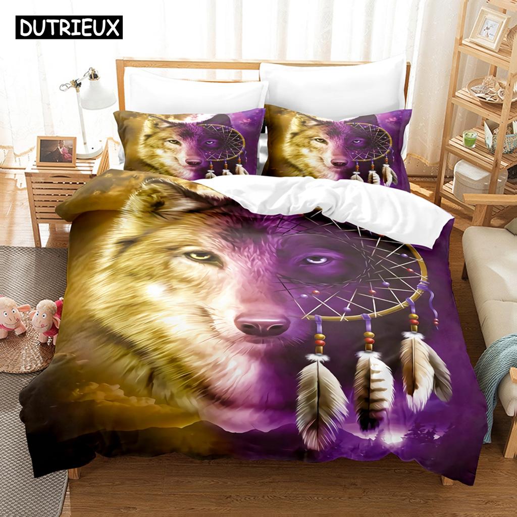 3D Printed  Dream Catcher Bedding Set Down Quilt Cover With Pillowcase Double SIngle King