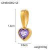 CARLIDANA Valentine's Day Gift Jewelry Shining Zircon Heart Love Charms 18K Gold Plated Titanium Steel Pendant For DIY Jewelry