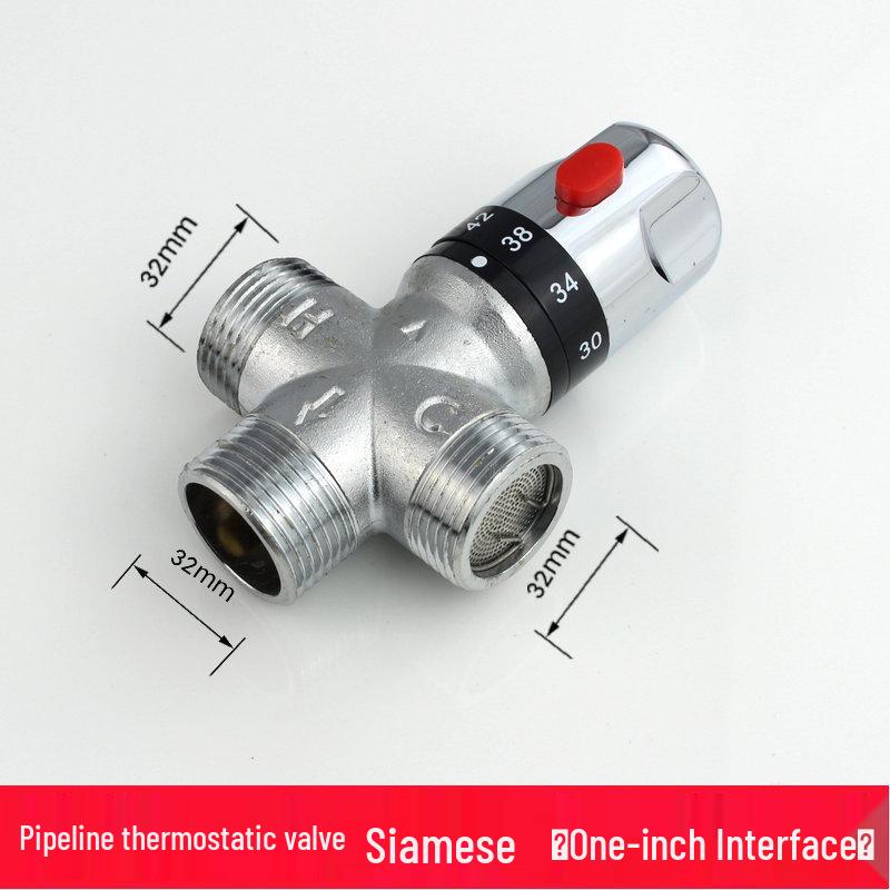 Smart Thermostatic Mixing Valve for Solar Electric Water Heater with Hot/Cold Shower Head Faucet