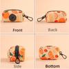 New Cute Fruit Pattern Dog Poo Bag Holder Waterproof with Buckle Waste Bag Holder Zipper Poo Bag Dispenser for Dog Leash