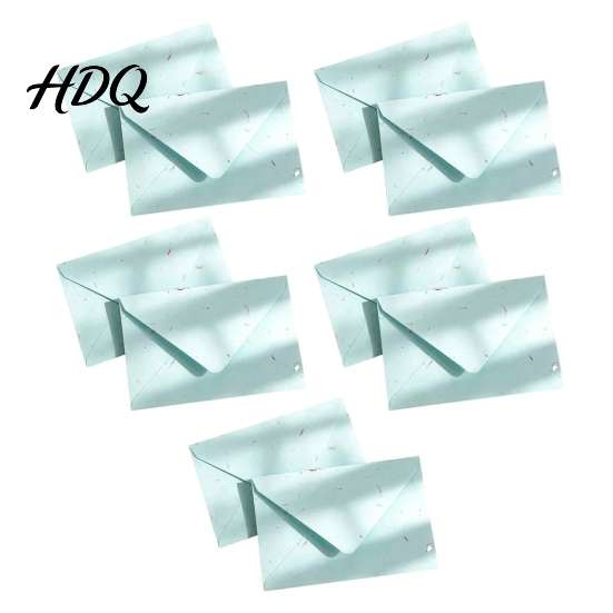 Textured Paper Envelopes for Craft Projects 10PCS Petal Art Envelopes Real Floral Texture Design Thick Western Style Elegant Holiday Wishes