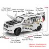 1:18 Metal Diecast Alphard Prado Cars Model Toys MPV Rubber Tires with Light Sound Vehicles Toy for Children Birthday Presents