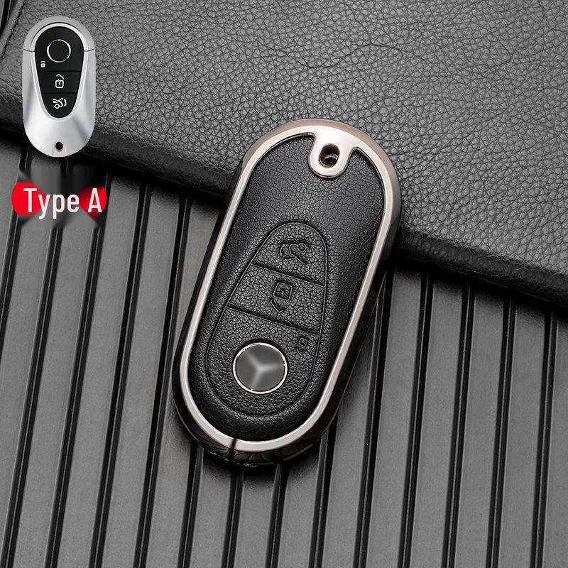 Metall Vollabdeckung Schlüsselhülle für Mercedes-Benz C-Klasse '22 & Maybach S-Klasse '21-'22 EQS AMG