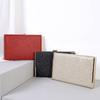 Simple Solid Evening Clutch Bag for Women Elegant Mini Square Handbag Detachable Chain Crossbody Purse for Wedding Banquet Formal Dinner Party