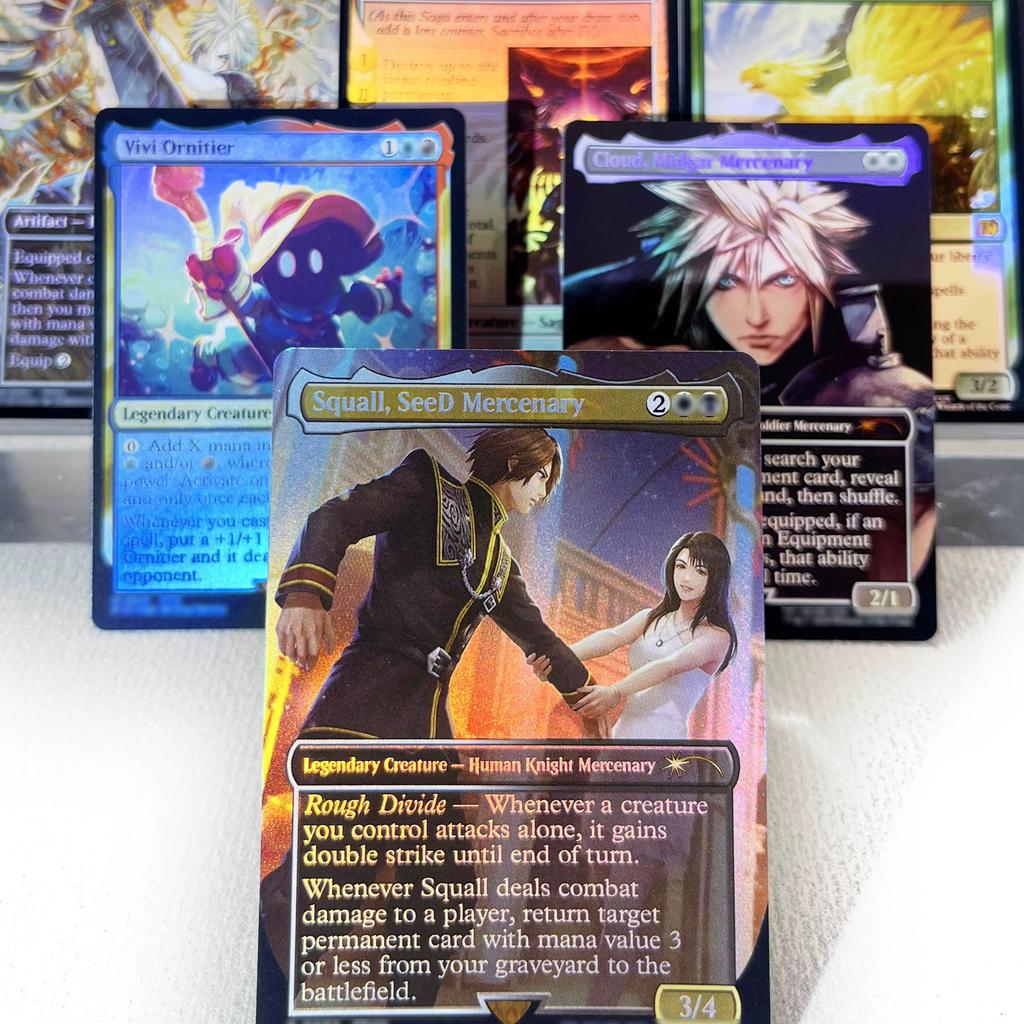 FIN FIC FOIL4-001 Karta proxy TCG magiczne karty Chmura, Najemnik z Midgaru Przywołaj Bahamuta Vivi Ornitier Błyskawica, Armia Jednego zbierz