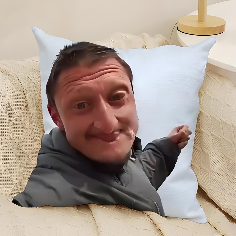 Funny Meme Music D-Daniel Larson 2 Pillow Case Natural Linen Double-Sided Printing Sofa Home Decor Cushion Cover