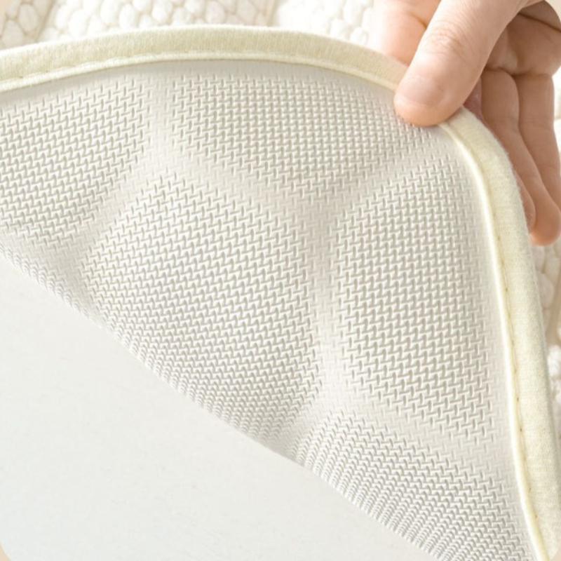 Quilted Three-dimensional Memory Foam Thickened Bathroom Floor Mat Toilet Absorbent Quick Drying Anti Slip Pad Bath Room Bath Mats Machine Washable