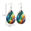Trendy Waterdrop  Hoop Earrings for Women 2025 New European and American Retro Unique  Colorful Earrings Jewelry Accessories
