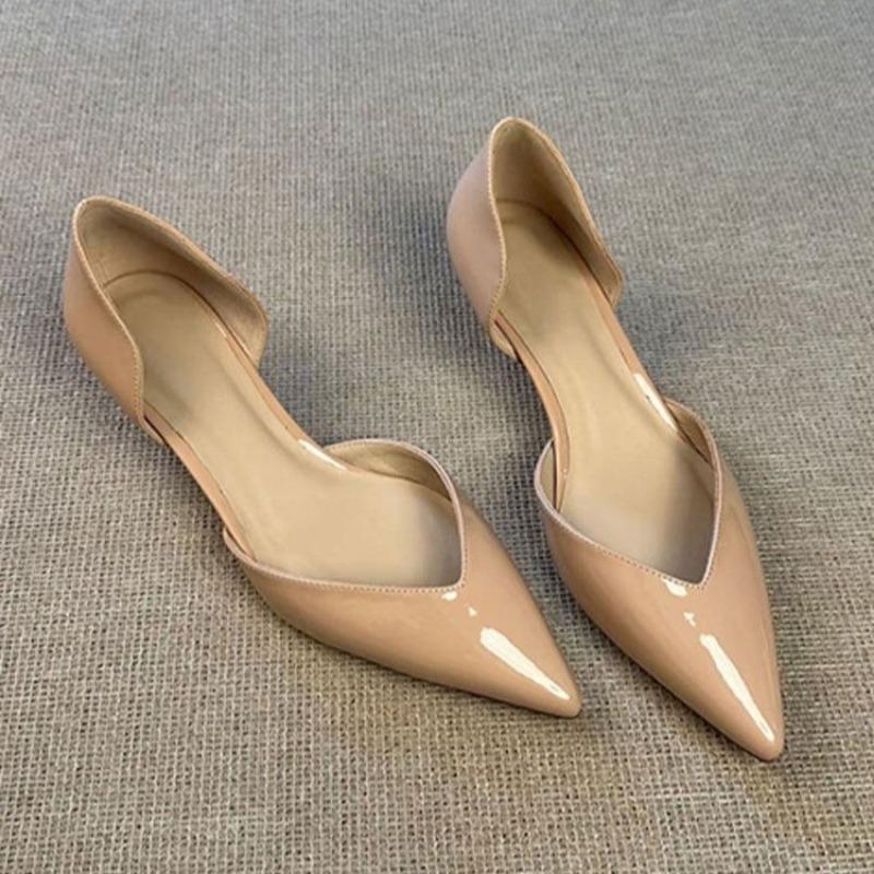 

High Heels Pointed Toe Kitten Heel Hollow Single Shoes Hollow-out Baotou Sandals Summer 35