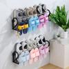1PC Punch-Free Slipper Rack Wall-Mounted Shoe Rack Behind The Door Bathroom Toilet Multi-Functional Rack Foldable Storage Rack