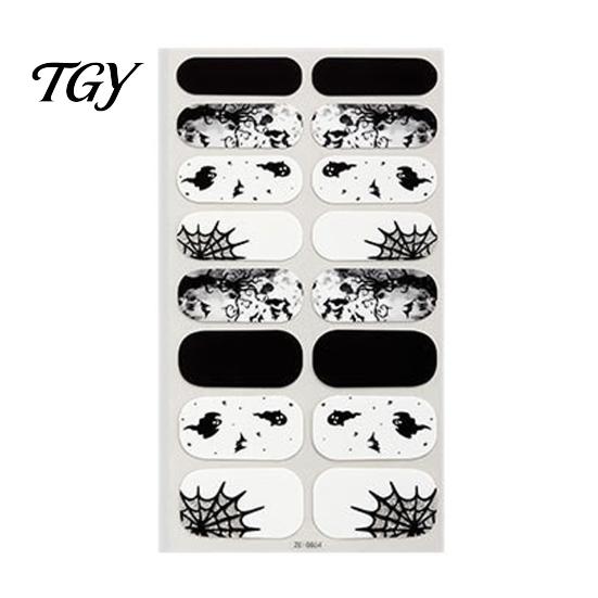 Spooky Nail Stickers Halloween Glow-in-the-Dark Stickers, Gothic Spider Web Ghost Manicure Decorative Art Decoration Decals, Accessories for