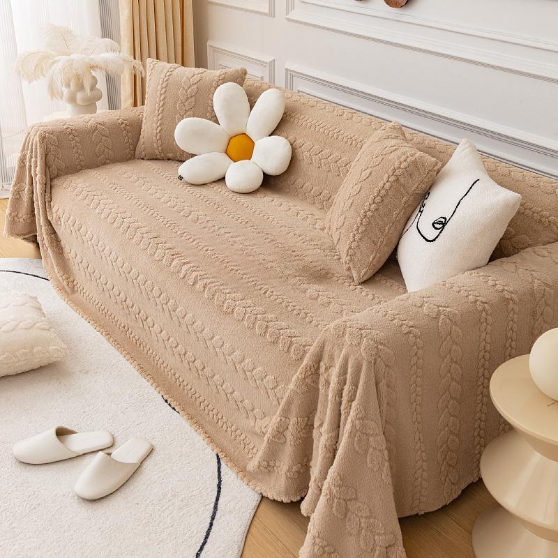 

Чехол для дивана с защитой от царапин, тканевый чехол для дивана в стиле Ins, зимний плюшевый чехол для дивана, универсальный универсальный чехол для дивана, полностью покрытый 180*420