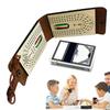Cribbage Board Game Set Folding Fun Table Game With Wooden Board Faux Leather Case Classic Cribbage Game With Full Deck Of Cards