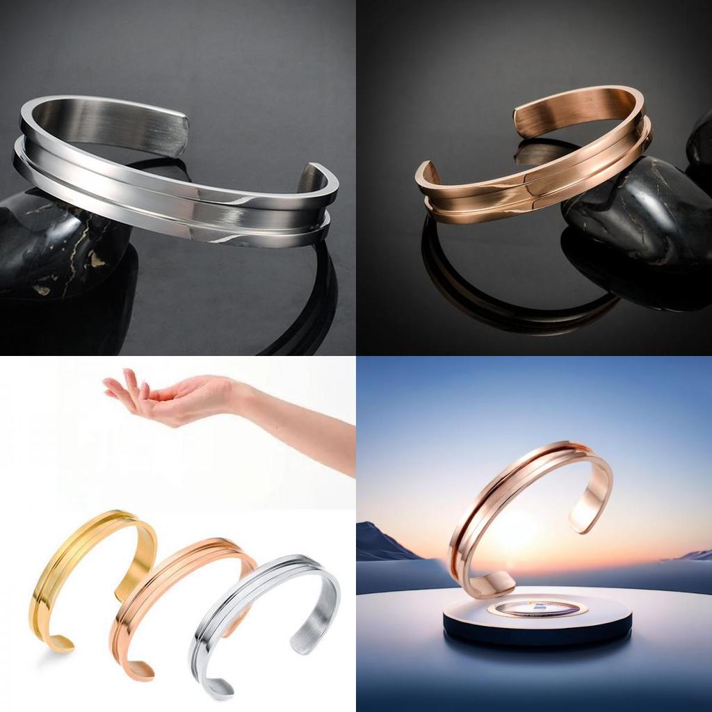 Spring 2024 Fashion Trendy Circle Rhombus Mobius Alloy Hair Bracelet For Women