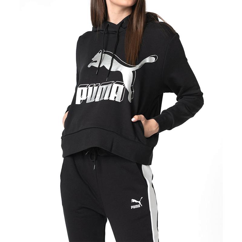 Puma Casual Sports Hoodie Women Tops Black 595915-71
