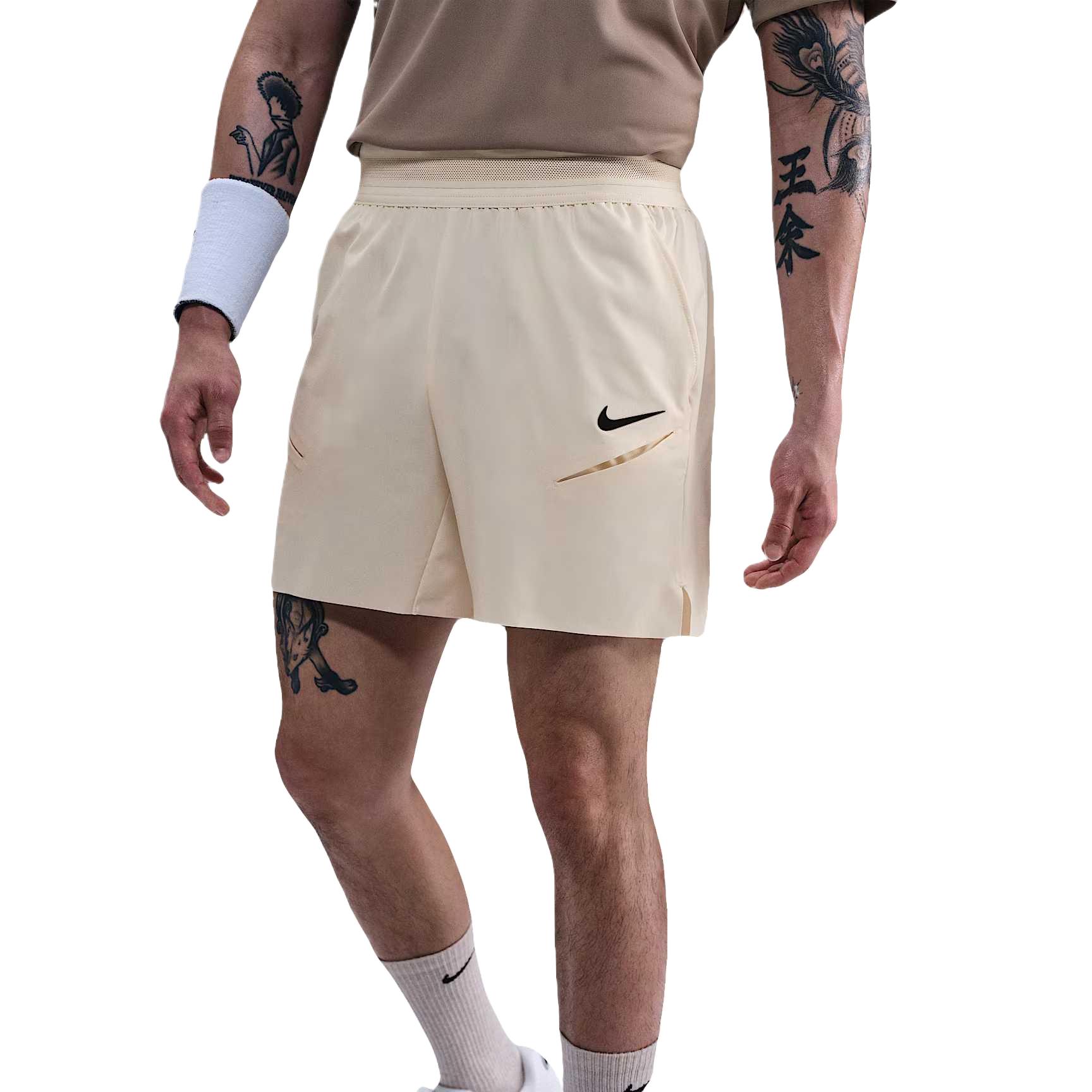 

New Nike Dri FitSLAM Tennis Bottom Men s Ivory White FZ6938-110 XXL