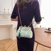 Flower Cheongsam Banquet Bag Elegant Crossbody Bags Vintage Kiss Lock Shoulder Bag  Wedding