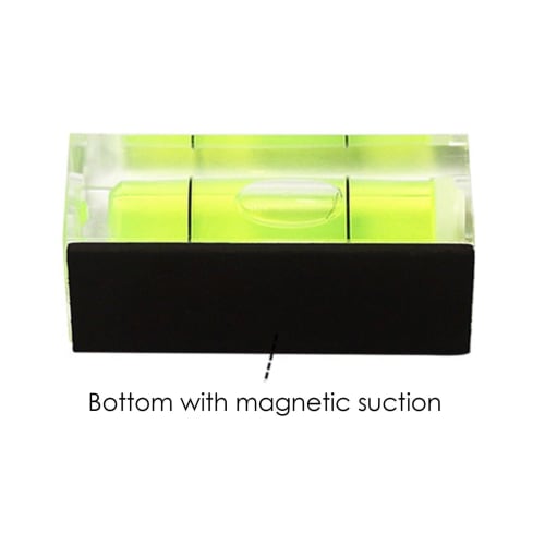 Magnetic Level with Graduation, Mini Level, Magnetic Level, Magnetic Bubble Level, Record Level, 45 Degree/Vertical Measurement, Made of ABS and Acryl