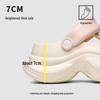 Women's 2025 Summer Thick Sole Hollow Slippers - Height Increasing, Non-Slip, Casual, Versatile, Internet Favorite