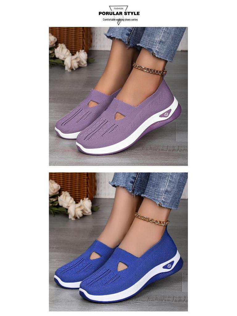 Women's Large-Size Breathable Mesh Shoes with Soft Soles for Comfort