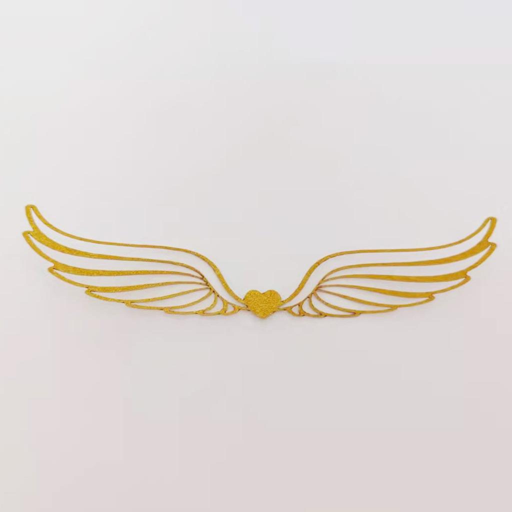 50pcs Golden Glitter Wings Chocolate Toppers with Packaging Snitch Wing Designs for Wizard Party Decorations Perfect for Cake Topper Decorations