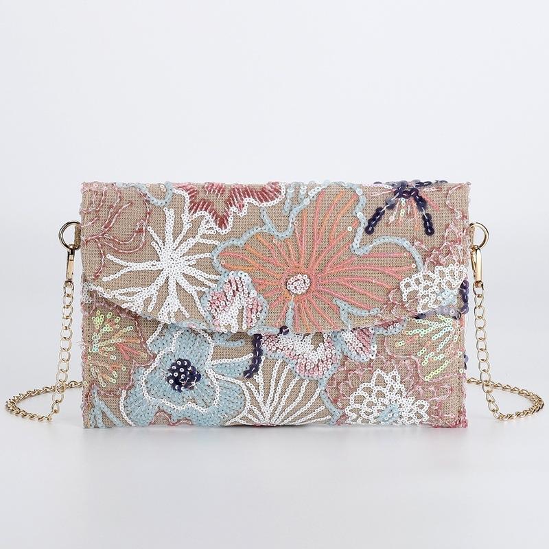 Premium sequined clutch bag  summer new fashion women's dinner bag lightweight niche envelope bag