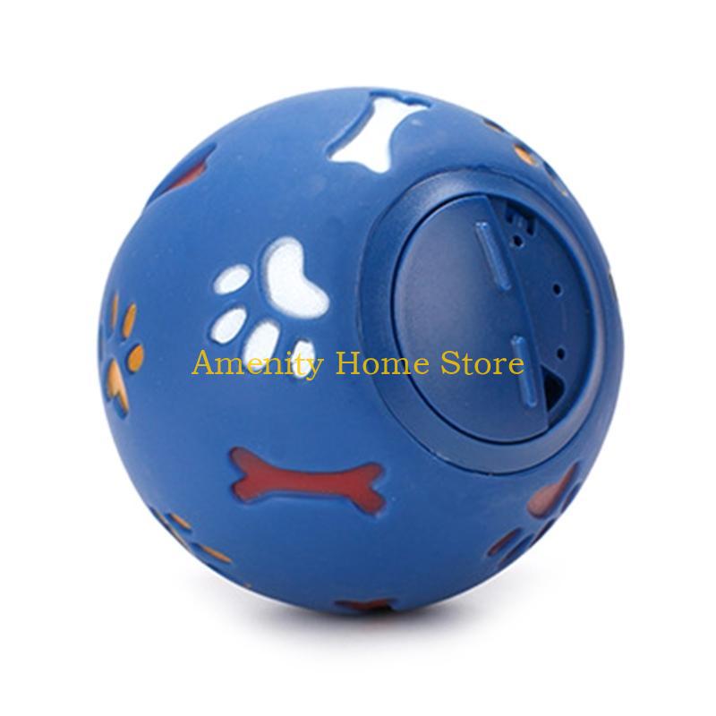 

F26C Dog Chew Toy Vinyls Fillable Treat Ball Teething Toy for Aggressive Chewers Leak Food Toy for Teeth Clean Training Diameter about 7.5CM красный