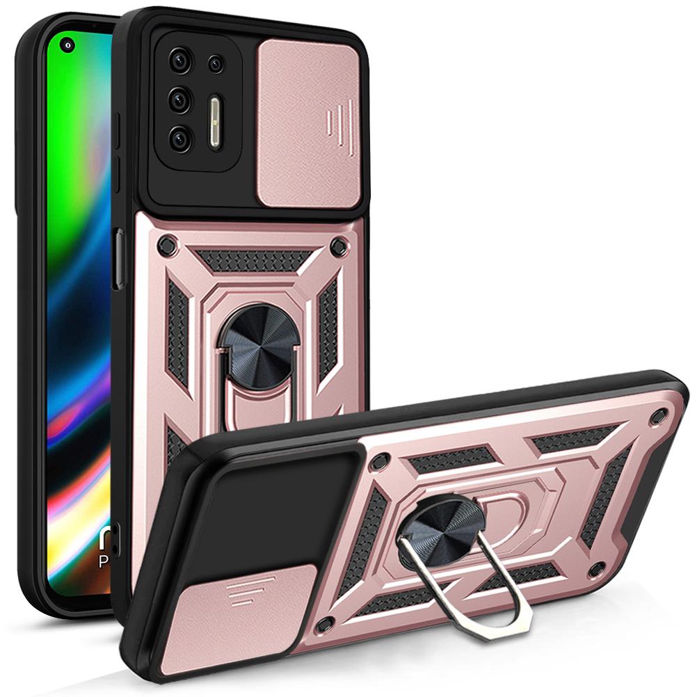 Case for Motorola Moto G9 Plus Shockproof Bumper Armor Camera Protective Magnetic Holder Ring Cover for Moto G 9 Play E7 Plus