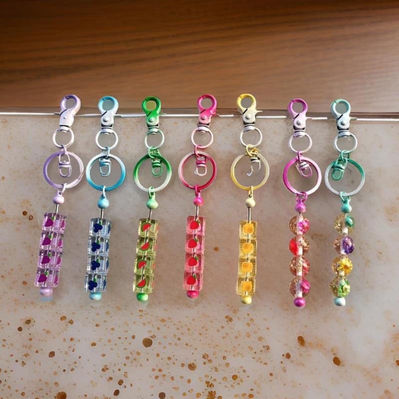 60Pcs Keychain Set with Beadable Metal Blanks Resealable Pouches and Thank You Cards for Crafting Keyrings Jewelry