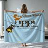 1PC Pippi Longstocking Custom Name Patterned Flannel Blanket Suitable For All Seasons for Home Decor Warmth and Comfort Gifts Holiday Present