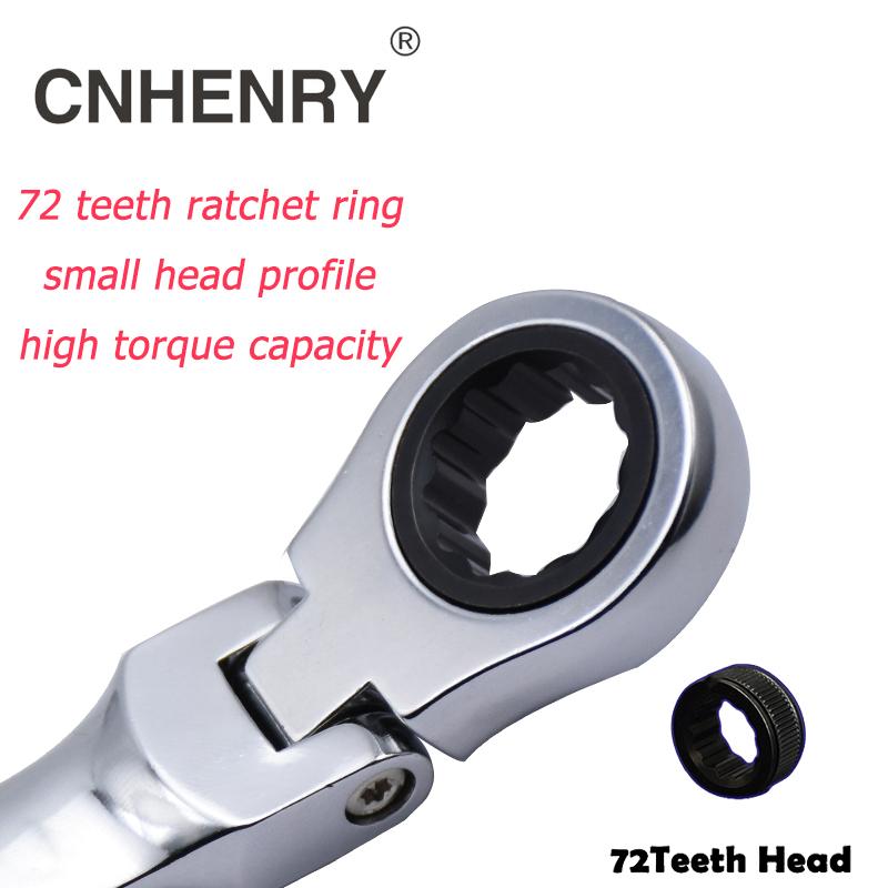 16 Mm Flexible Head Ratchet Wrench Key Ratchet Spanner Chromed Wrench Universal Key Hand Tools for Car Repair Tools