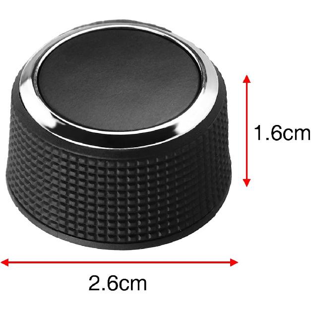 2Pc Rear Control Knobs Audio Radio Buick Compatible for GMC Acadia/Cadillac Escalade/Chevrolet Silverado/Buick Enclave Tuning Knob 2291-2547 Audio