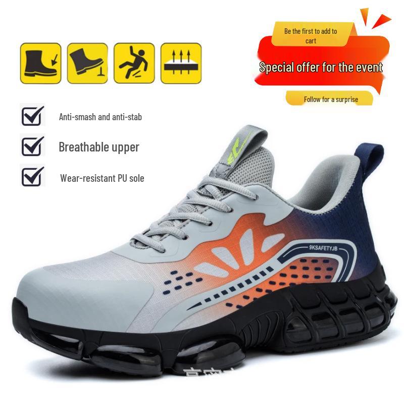 Męskie buty robocze ochronne Four Seasons: Odporny na zgniecenia, Odporny na przebicia, Wodoodporny, Lekki, Antypoślizgowy.