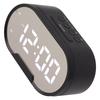 Digital Alarm Clock USB LED Display White Light Mirror Electronic Desktop Clock for Bedroom Living Room Office Black
