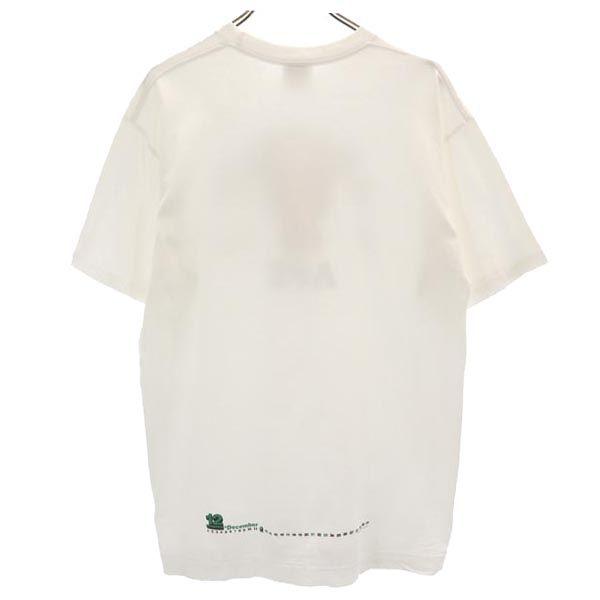 A Bathing Ape Made In Japan Print Short Sleeve T-shirt L White Men's Used
