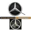 2025 Heißes Autoaufkleber Frontgrill Emblem Passend für Mercedes Benz GLC GLE GLS-Klasse X166 X253 Glänzender Stern Weiß Beleuchtetes Emblem
