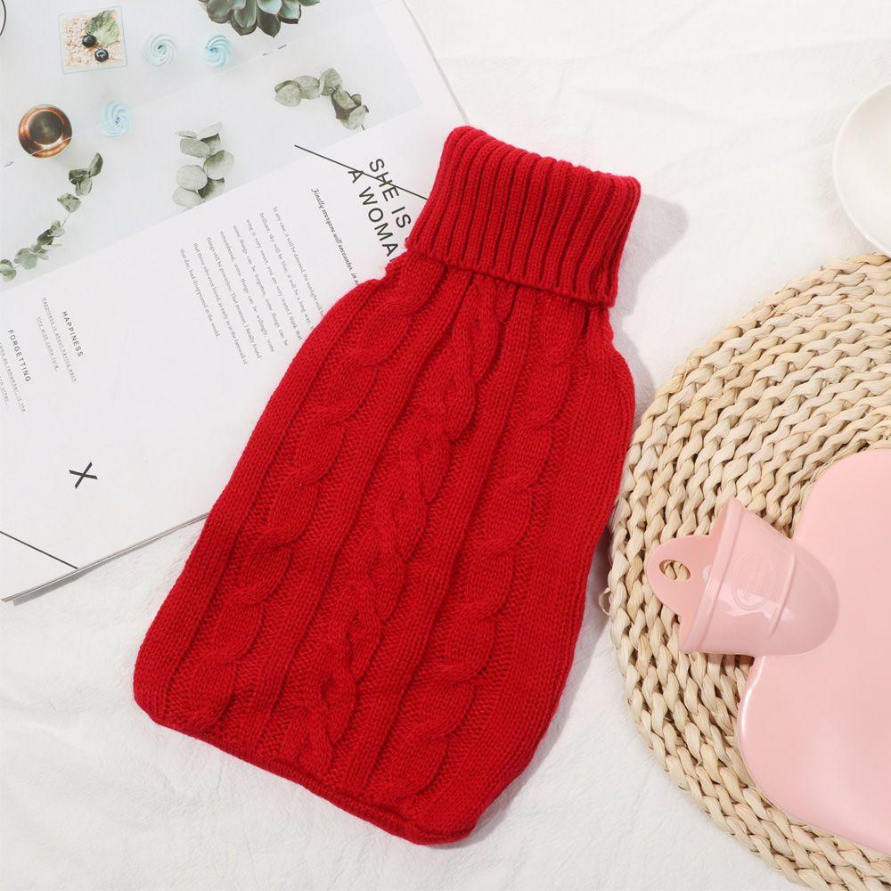 Faux Fur Natural Rubber Hot Water Bottle Cover Water-filled Bag Fleece Knitted Cover Hand Warmer