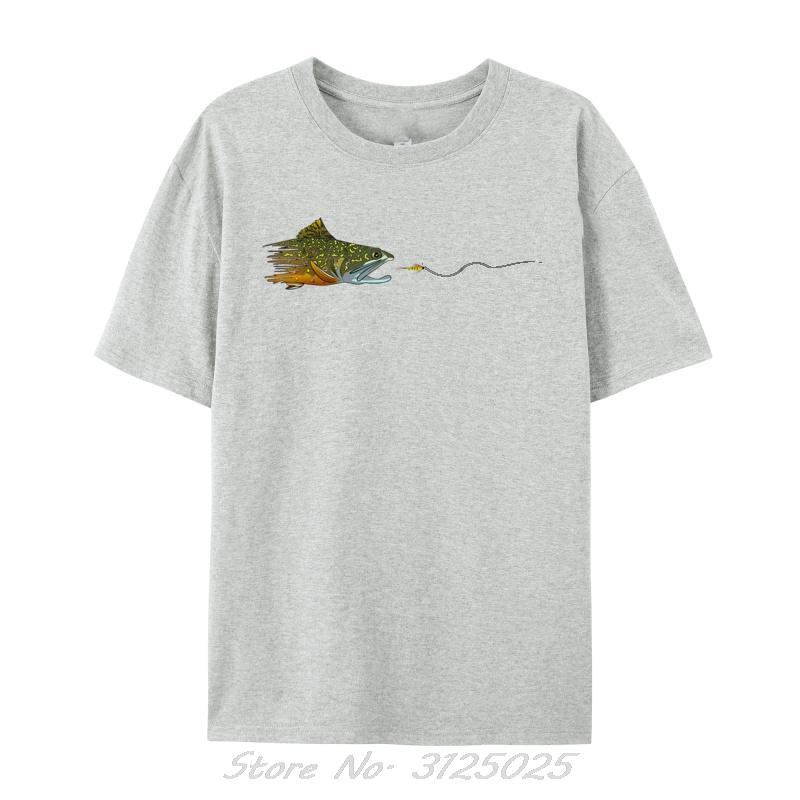 Fly Fishing Brook Trout Dry Fly Tying Fisherman T-shirts Coupons Men T Hirt Cotton Luxury Designer TShirts Tees Unisex Clothing
