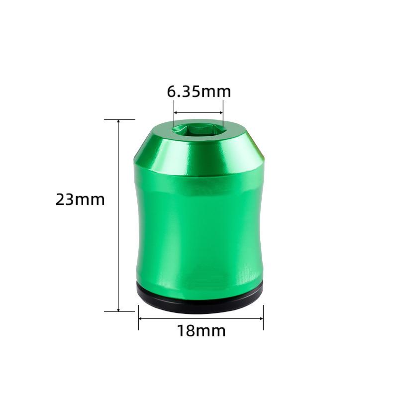 

1Pcs Magnetic Screw Rings Magnetized Ring Screwdriver Bits Aluminum Alloy 6.35mm Shank Screw Bit Magnetic Magnetizer зелений