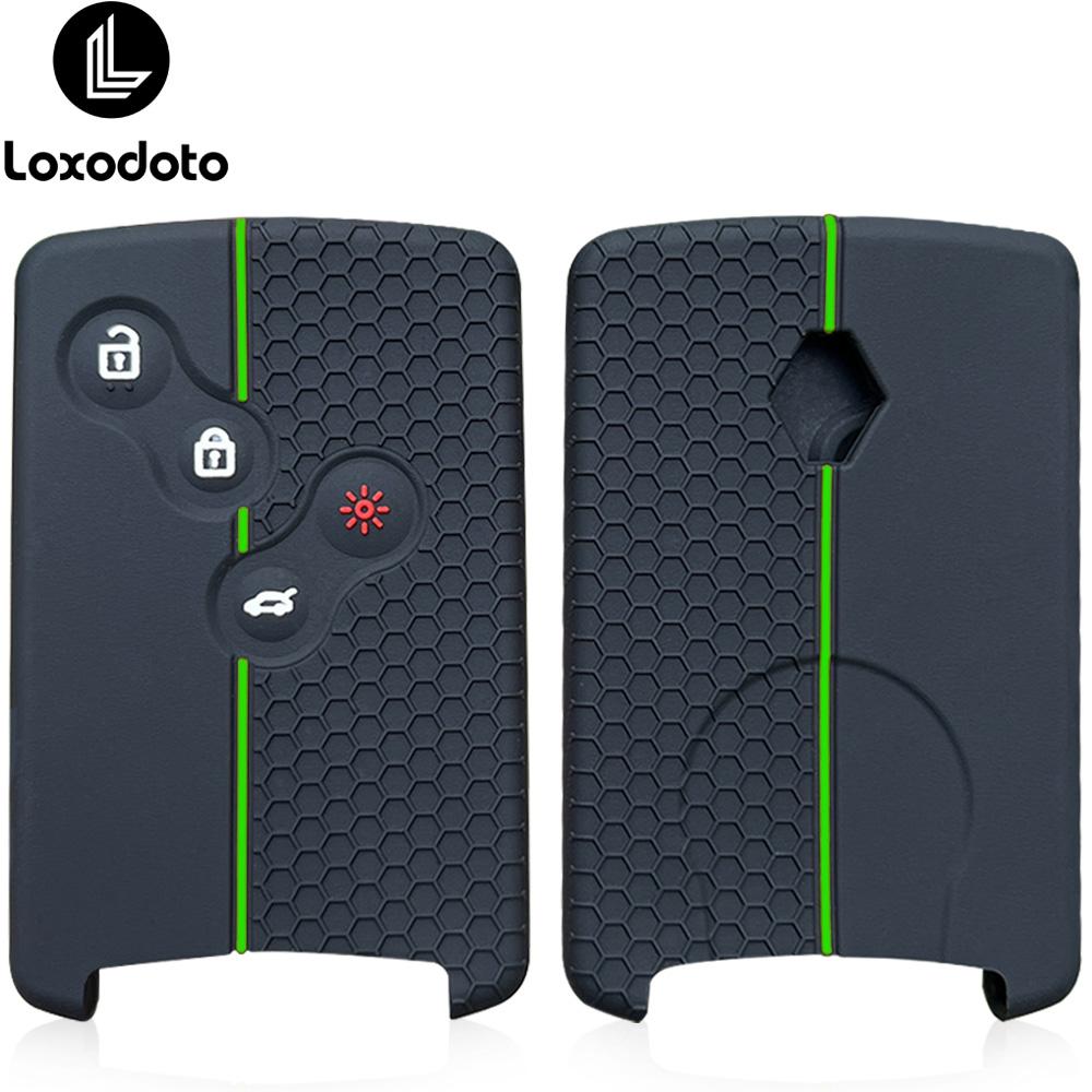 Silicone Card Key Case Accessories for Renault Megane 2 3 Scenic Laguna Clio Captur Duster Logan Trafic Koleos Fluence Zoe Cover