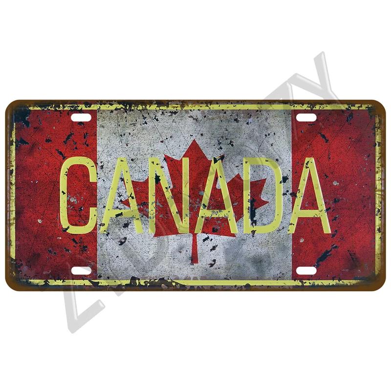 Plechový cedule s vlajkou země Francie Španělsko Německo SPZ Na zeď Domov Restaurace Řemesla Bar Dekorace Kovový cedule Mexiko USA