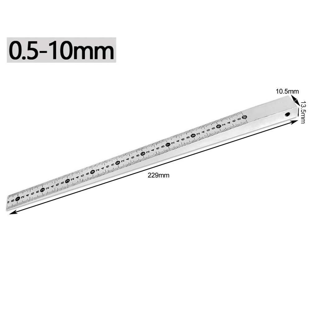 Chrome Plated Welding Gauge 0.5-10mm Feeler Gauge Carbon Steel Construction Heavy Use Resistant Professional Toolkit