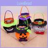 Adorable Halloween Pumpkin Hat Shaped Round Tote Bag For Kids Candy Gift Treats