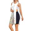 Sleeveless Floral Print Dress for Women with Tearable Shoulder Design Suitable for Postoperative Use and Daily Wear