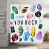 Bright Crystal Shower Curtain You Rock Decor Bathroom Waterproof Fabric Print Home Decoration Wall Hanging For Bathrooms White C