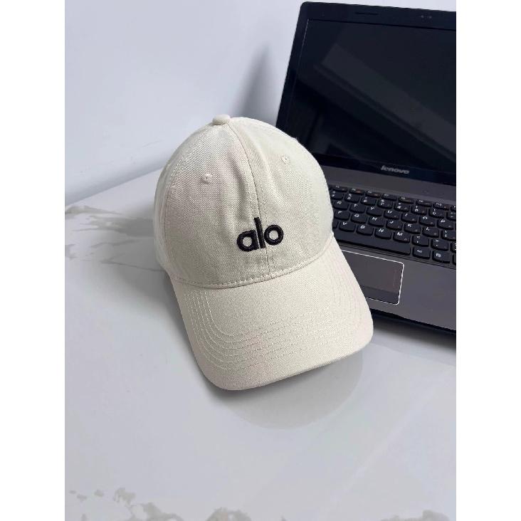 alo 3D Letter Embroidered Soft Top Baseball Cap for Women Casual and fashionable all-season Korean-style sun hat for men