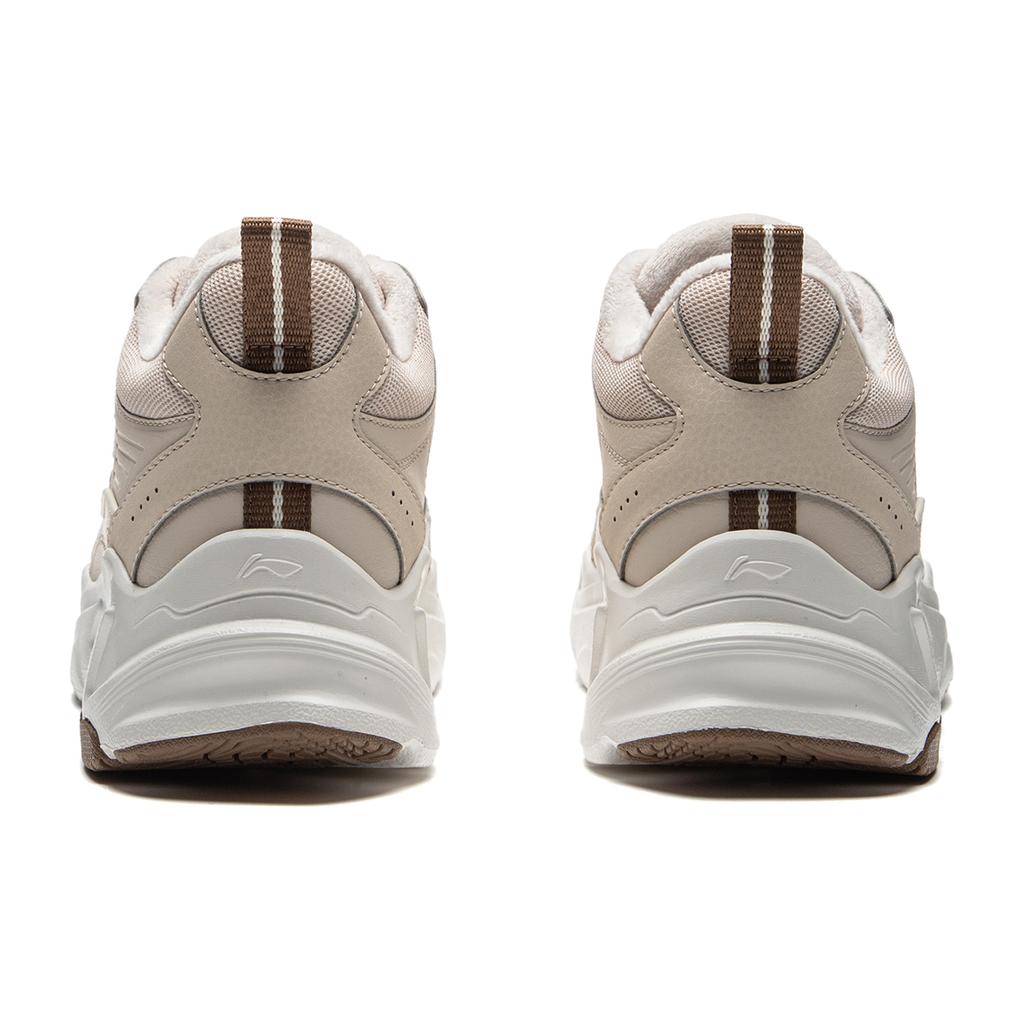 Li Ning Defender Abrasion Resistant Thermal Low Top Casual Shoes Women's Oat Gray AGLU102-2