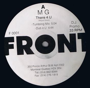 

12inch Record MG - There 4 U F0001 Front Records 1991 Canada Dance & Electronica Used
