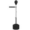 Punching Ball with Reflex Bar, Height-Adjustable 160-205 Cm, Fillable Base, Incl. Air Pump, Black