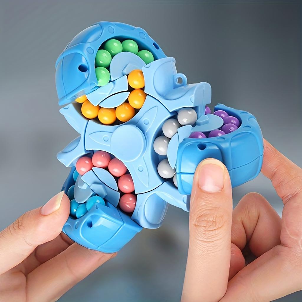 Magical Bean Cube Fingertip Toy Brain Teaser Game Educational Stress Relief Children'S Toy Gift Six-Sided Rotating
